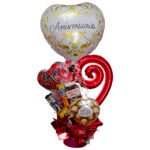 Arreglo de Globos y Chocolates aniversario