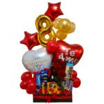 Arreglo de Globos , chocolates de aniversario