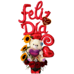 Arreglo Feliz Dia Con Peluche