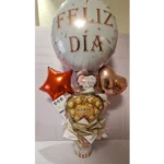 Arreglo de globos feliz día mamá