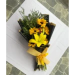 Girasoles y lilium