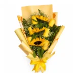 Amanecer de Girasoles y Rosas